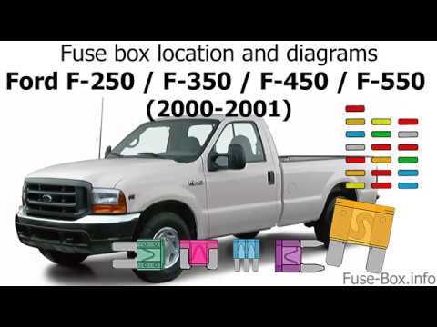 01 ford f350 fuse box diagram