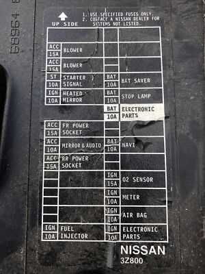 03 nissan altima fuse box diagram