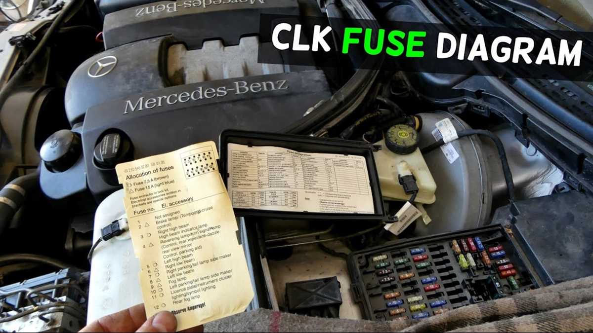 05 mercedes clk320 fuse box diagram