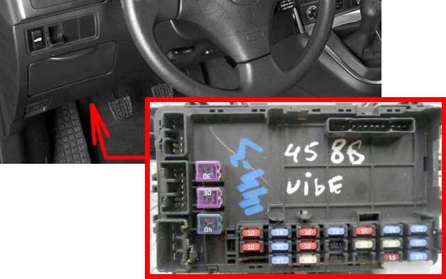 06 pontiac vibe fuse box diagram