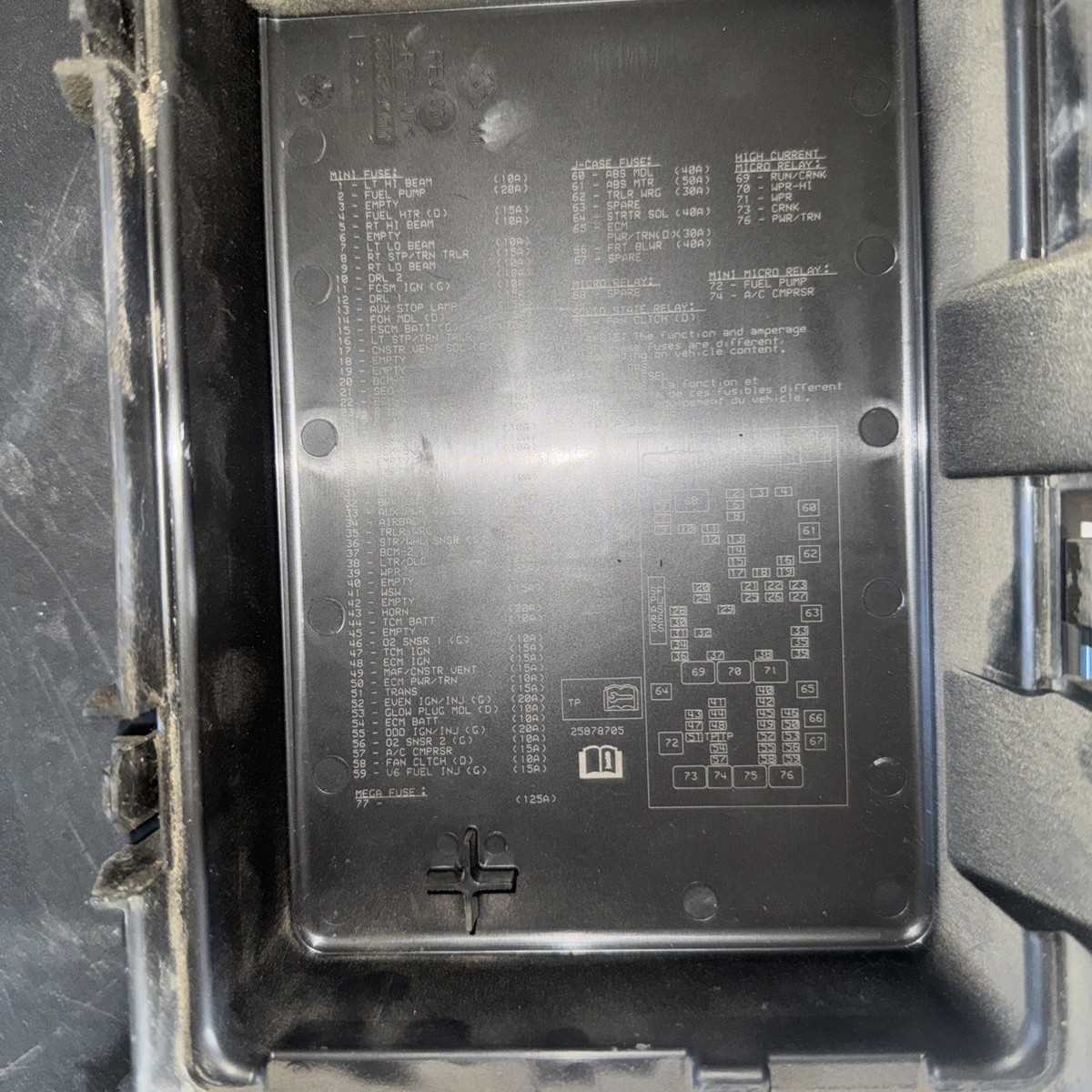 08 mazda cx9 fuse box diagram