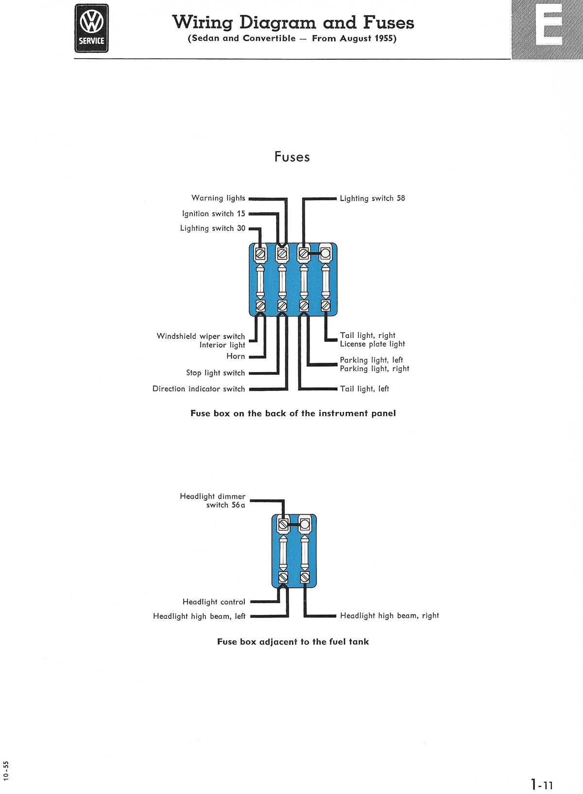 1965 vw beetle fuse box diagram
