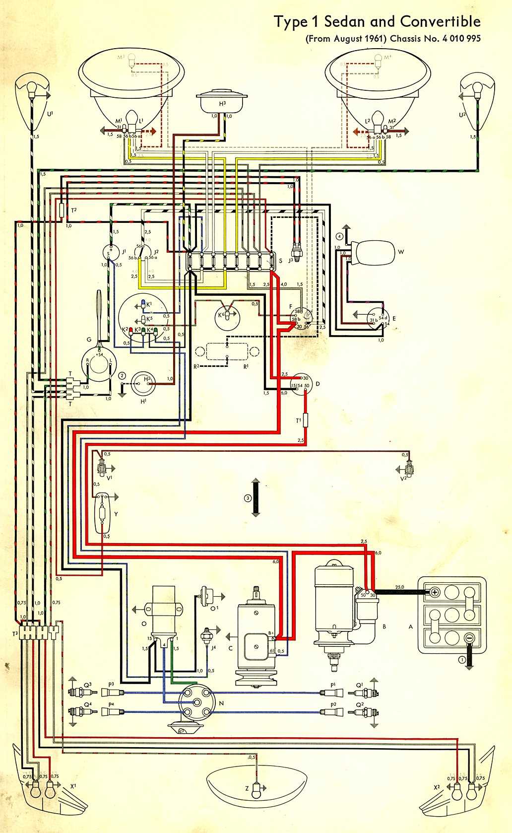 1965 vw beetle fuse box diagram