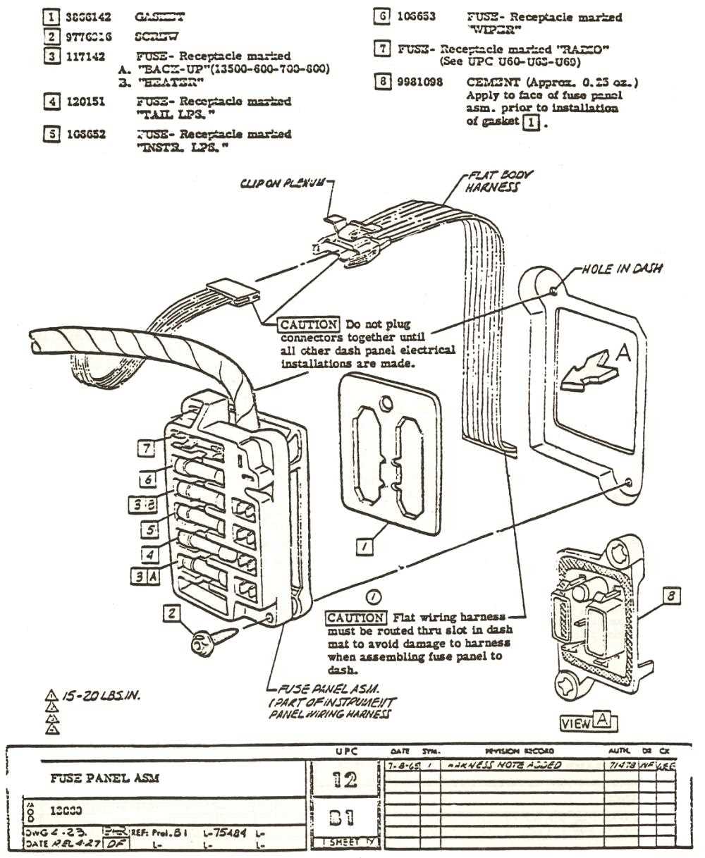 1968 el camino fuse box diagram