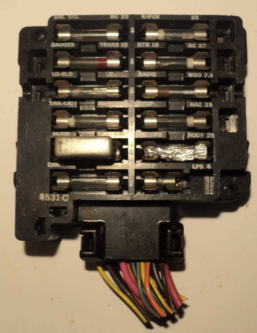 1969 cadillac fuse box diagram