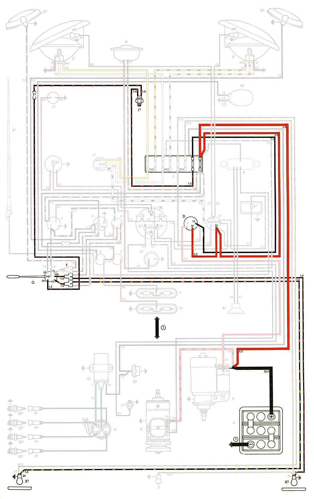 1972 vw bus fuse box diagram
