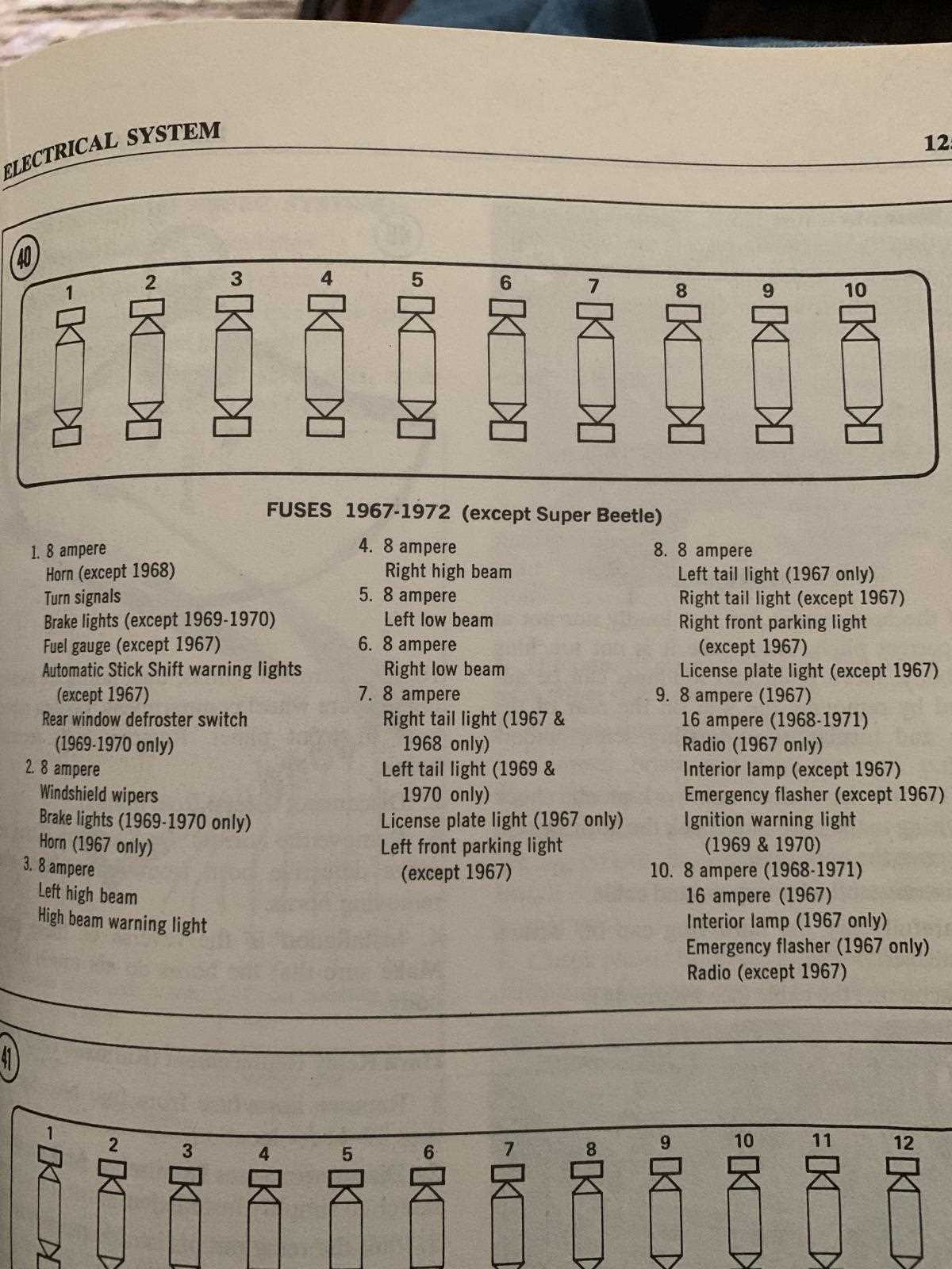 1972 vw super beetle fuse box diagram