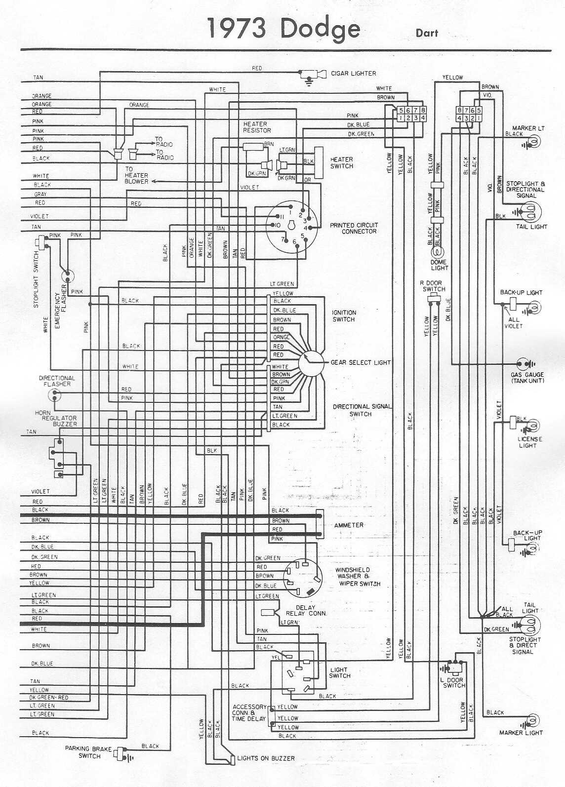 1973 dodge dart fuse box diagram
