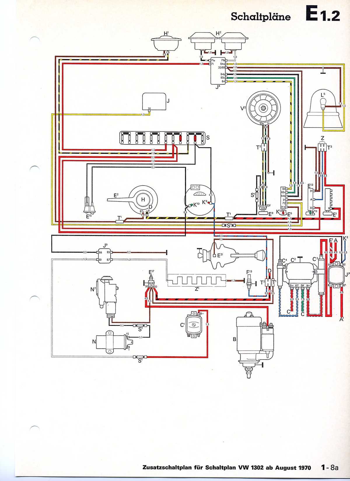 1977 vw bus fuse diagram