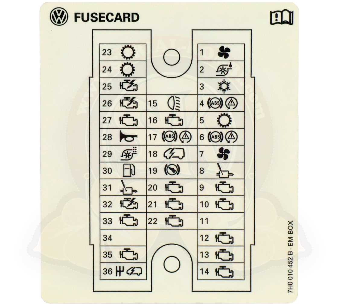 1977 vw bus fuse diagram