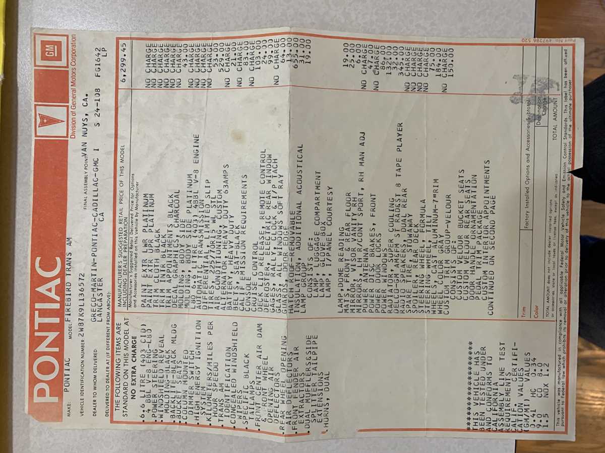 1979 firebird fuse box diagram