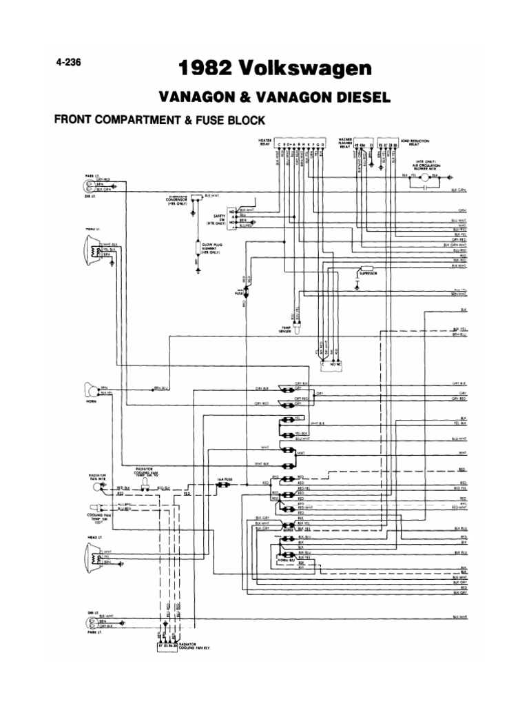 1980vw vanagon fuse box diagram