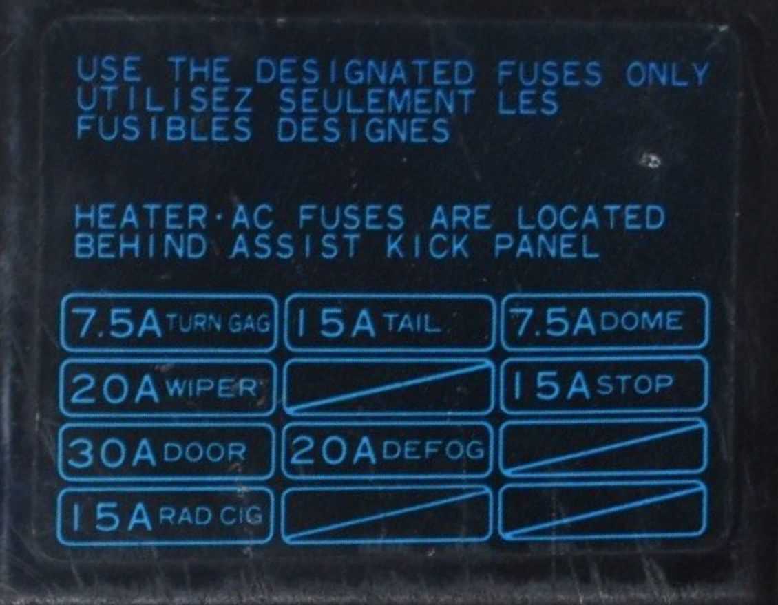 1985 e30 fuse box diagram