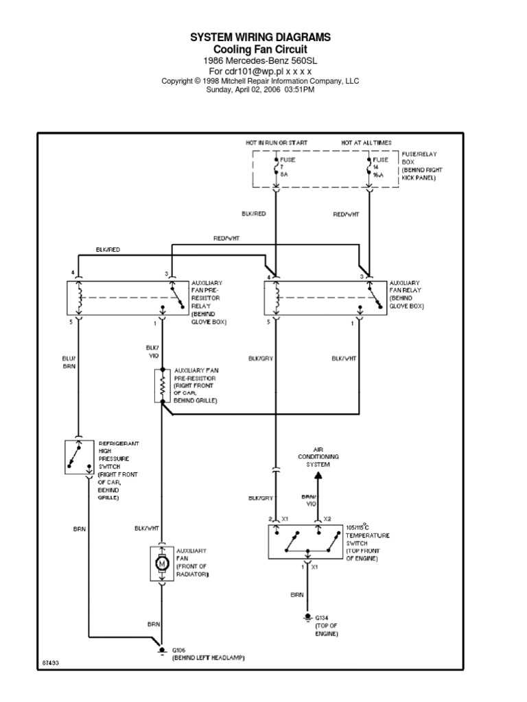 1986 560sl mercedes fuse panel diagram