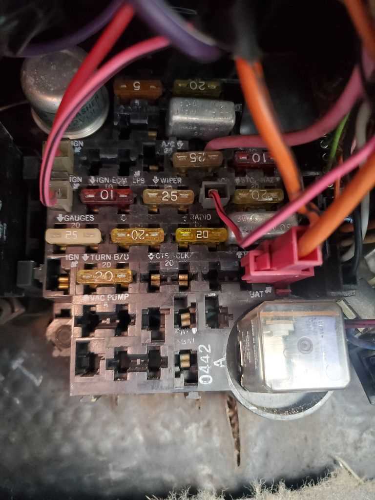 1986 chevy g20 fuse box diagram