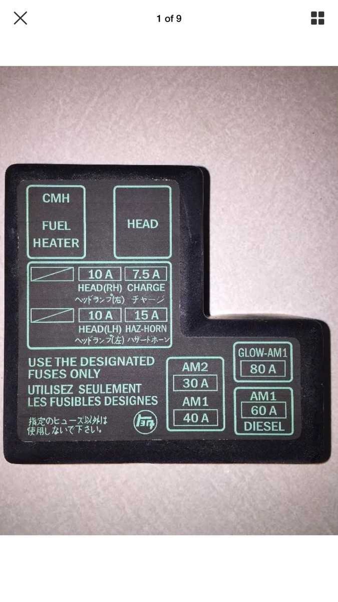 1986 toyota 4runner fuse box diagram
