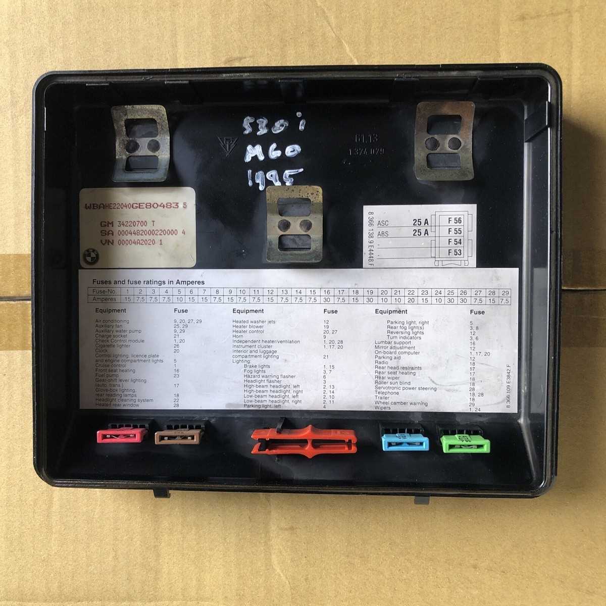 1987 bmw e30 fuse box diagram