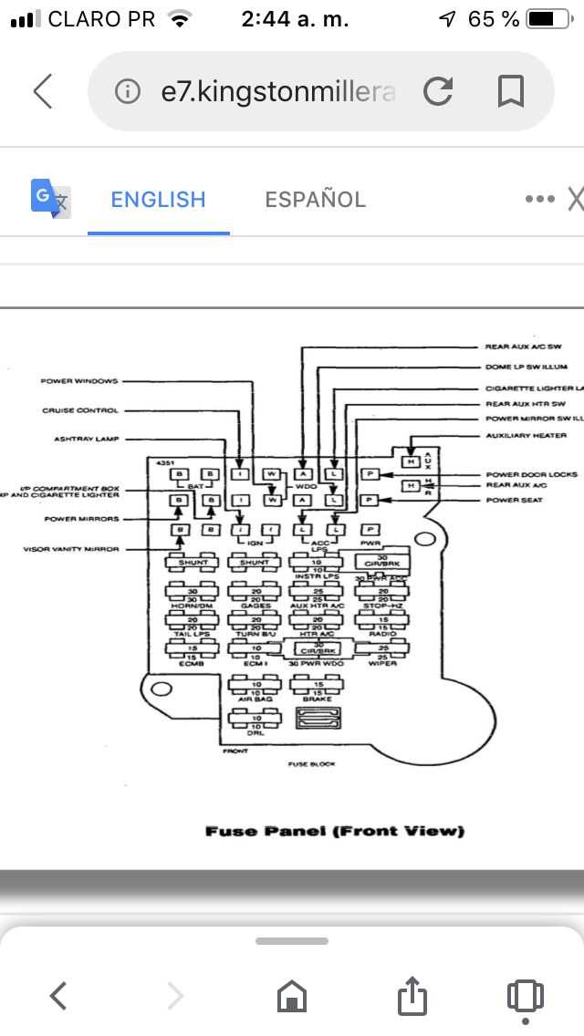 1987 cadillac brougham fuse panel diagram