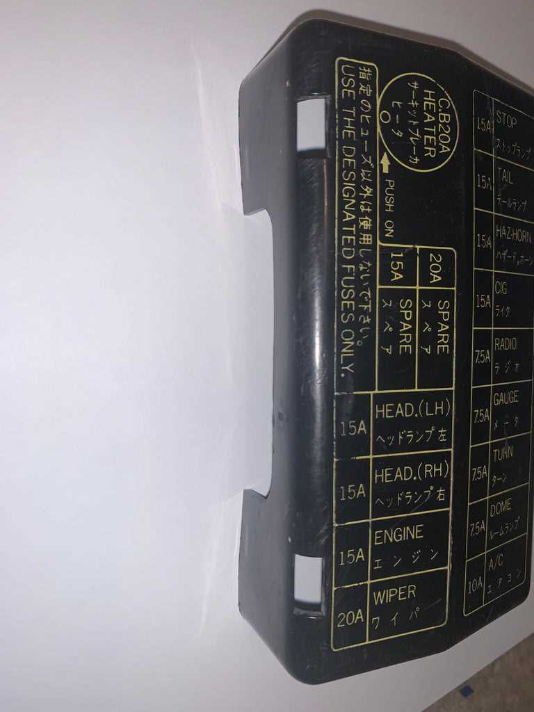 1988 toyota truck fuse box diagram