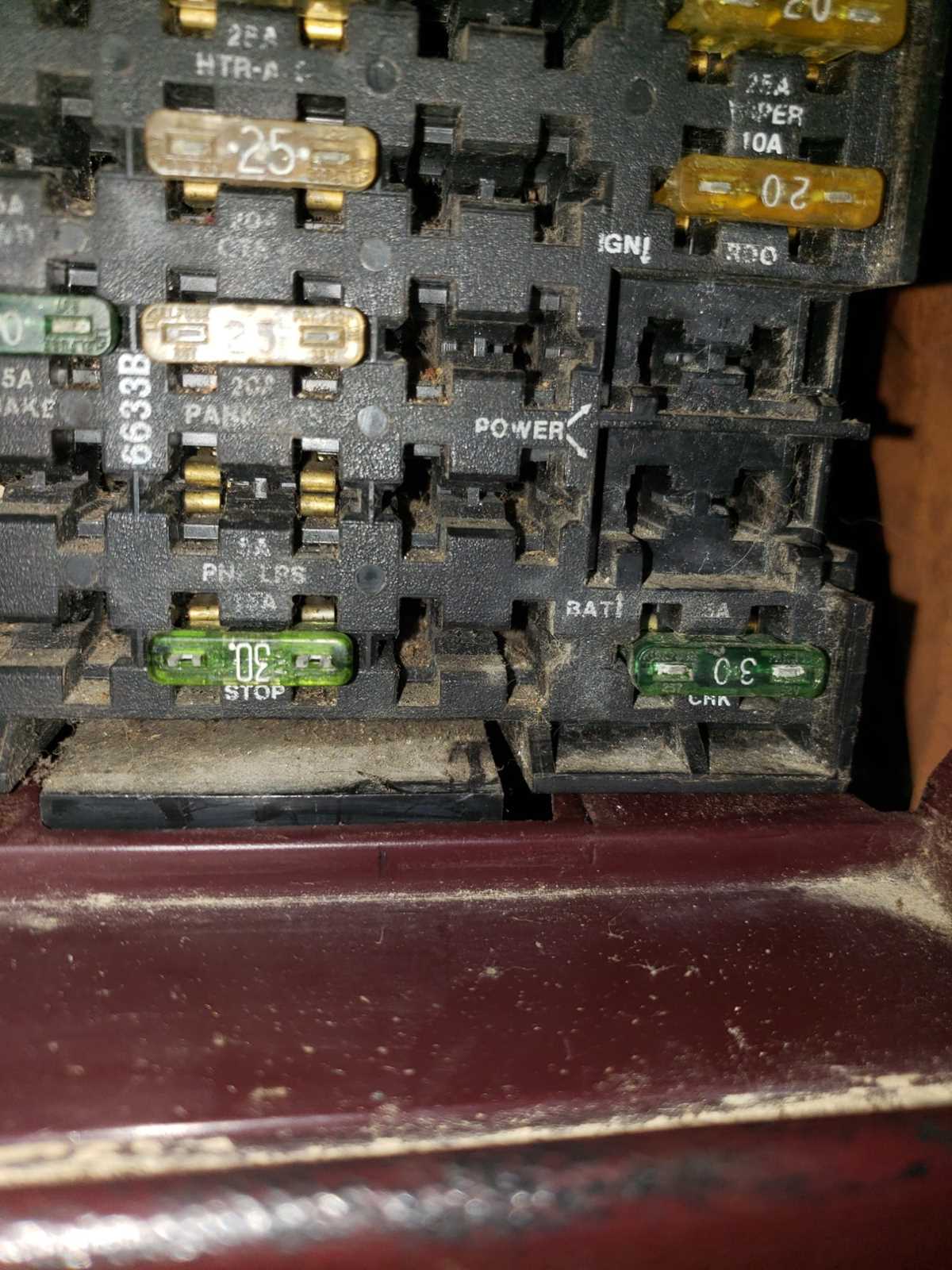1989 fuse box diagram