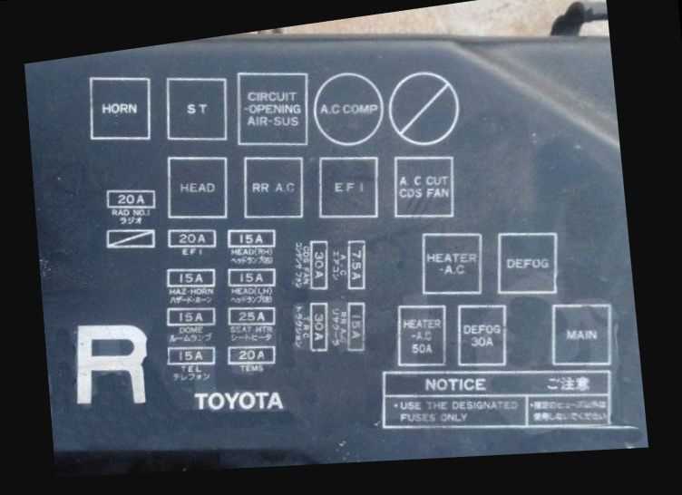 1989 toyota truck fuse box diagram
