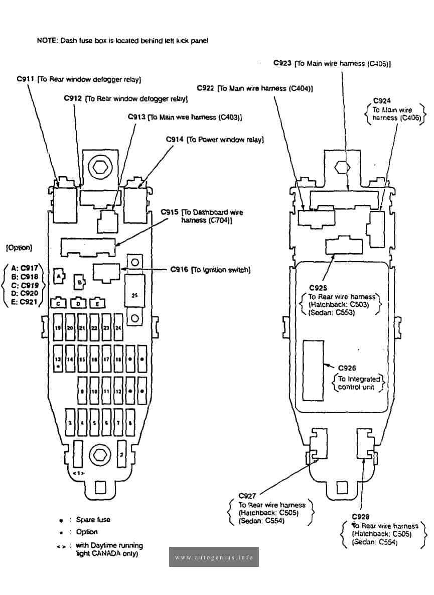 1990 acura integra fuse box diagram
