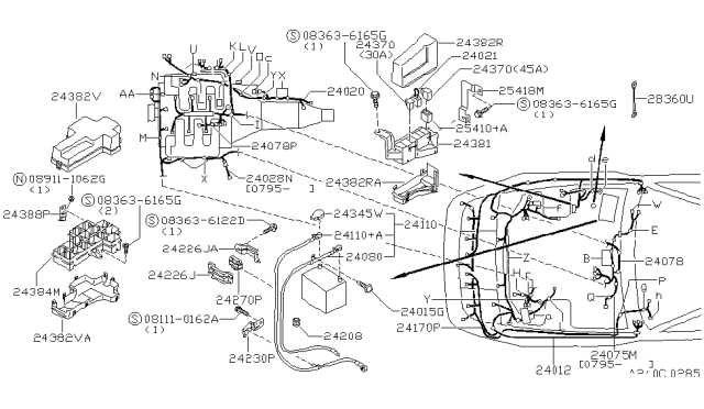 1990 nissan 300zx fuse panel diagram