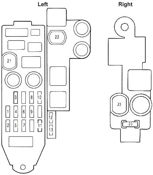 1990 toyota camry fuse panel diagram
