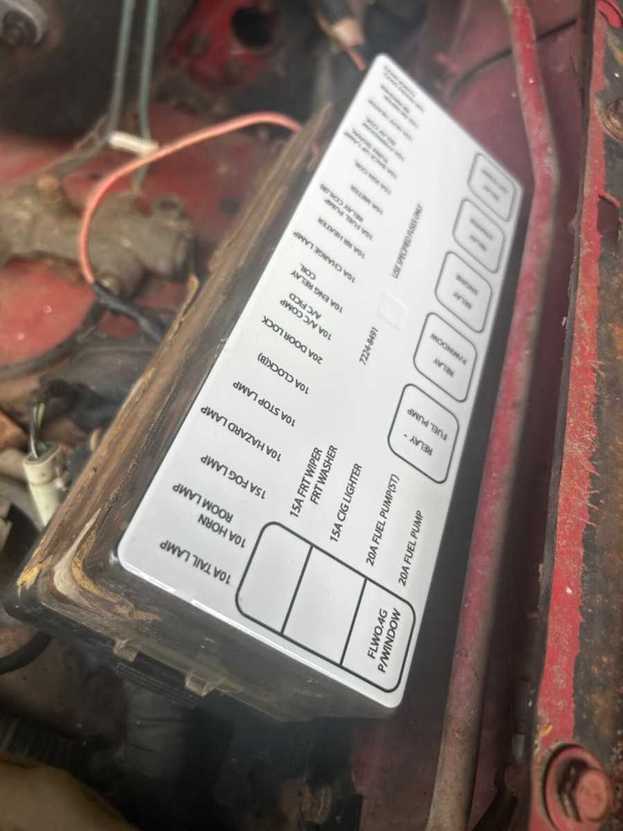 1991 fuse box diagram