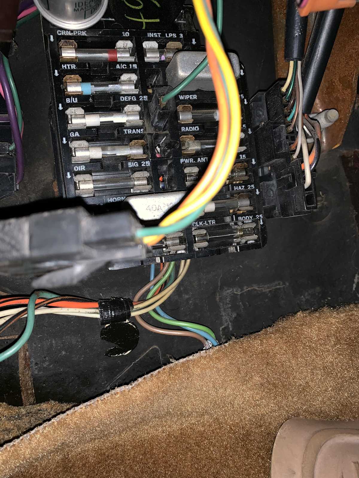 1992 cadillac eldorado fuse box diagram