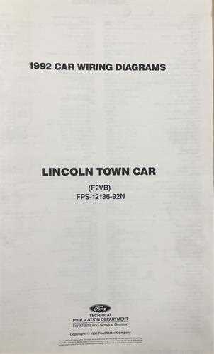 1992 lincoln town car fuse box diagram