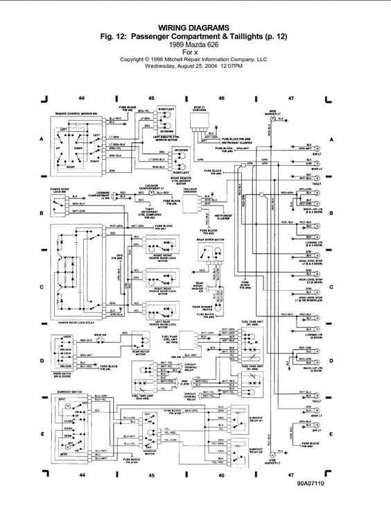 1992 mazda mx6 fuse box diagram