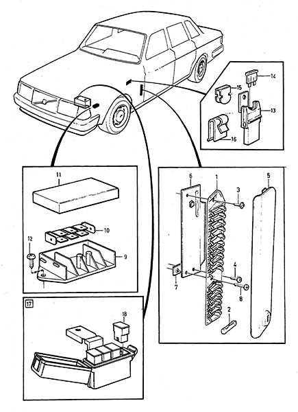 1992 volvo 240 fuse box diagram