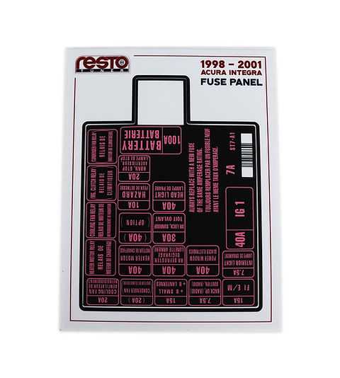 1993 acura integra fuse panel diagram
