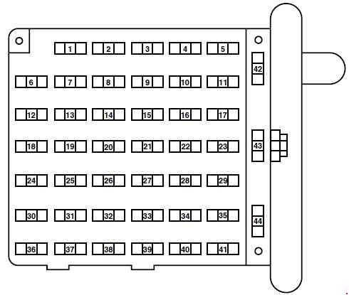 1993 lincoln town car engine compartment fuse box diagram
