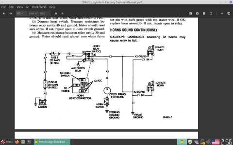 1994 dodge 2500 fuse box diagram