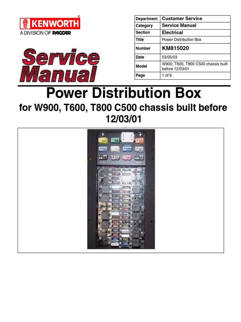 1994 kenworth t800 fuse panel diagram