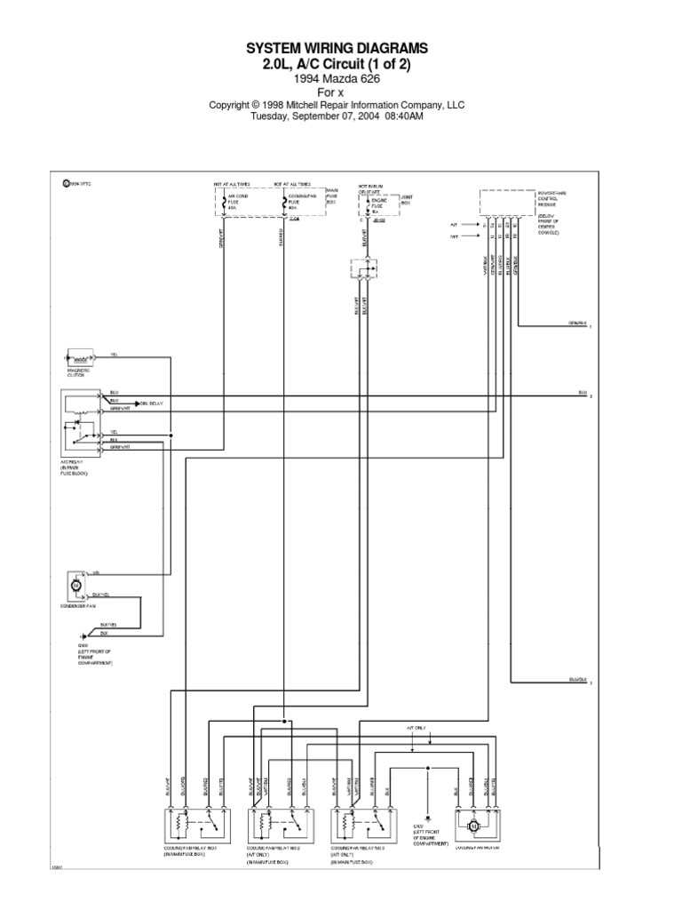 1994 mazda mx6 fuse box diagram