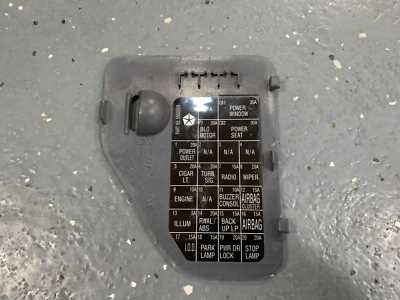 1994 dodge ram fuse box diagram