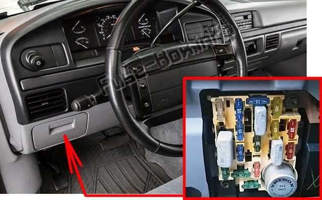 1995 ford f350 under hood fuse box diagram
