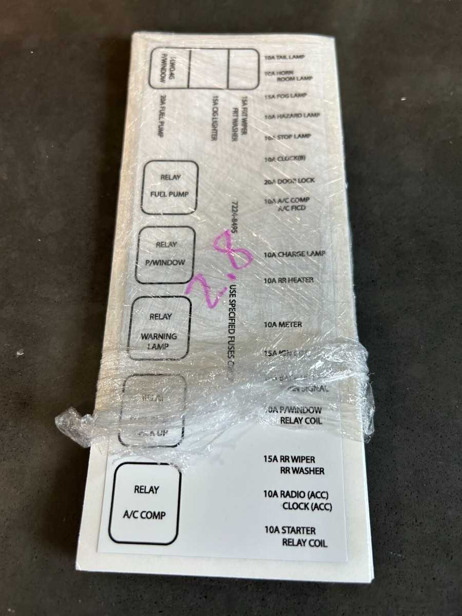 1995 isuzu rodeo fuse box diagram