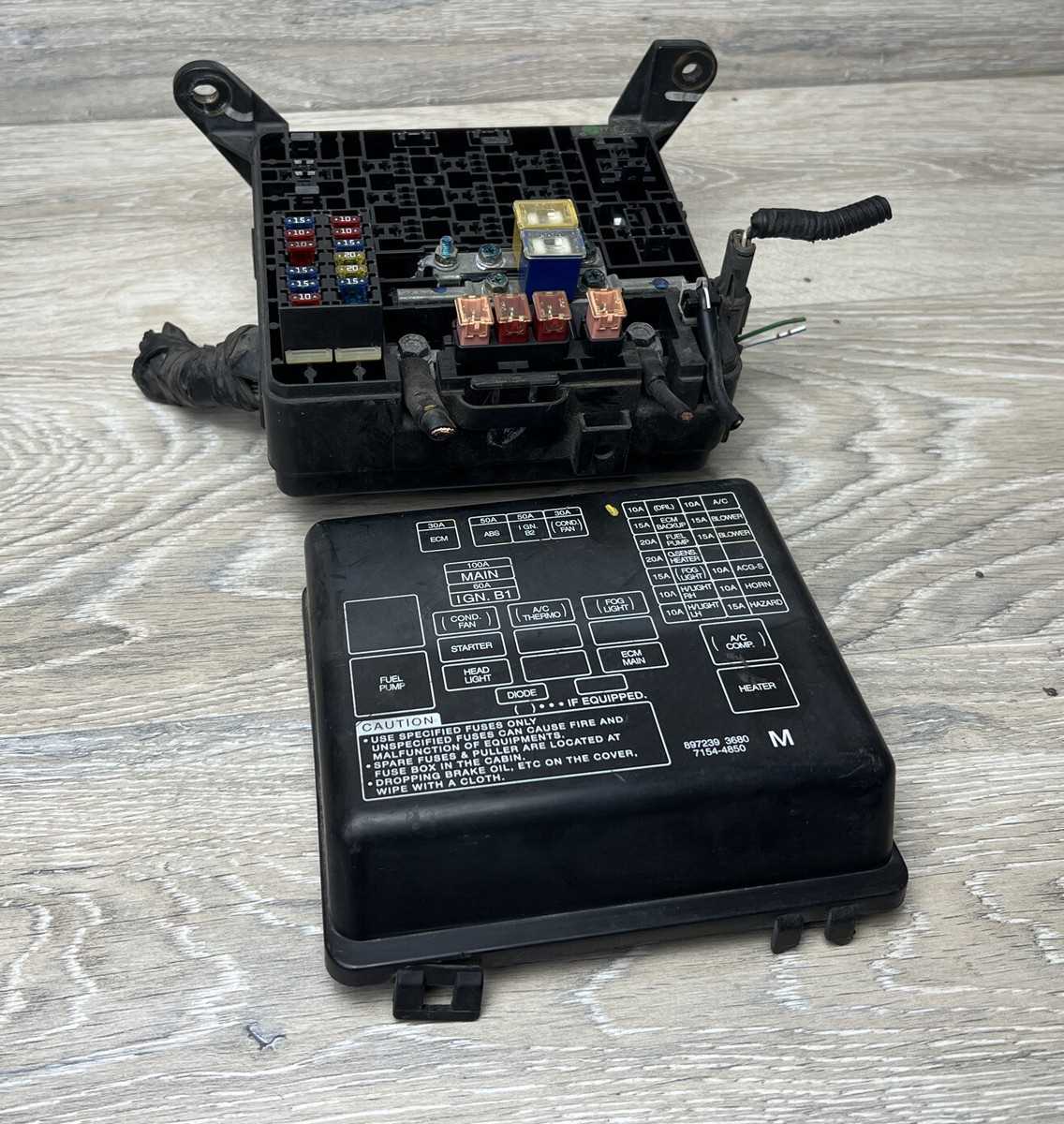 1995 isuzu rodeo fuse box diagram