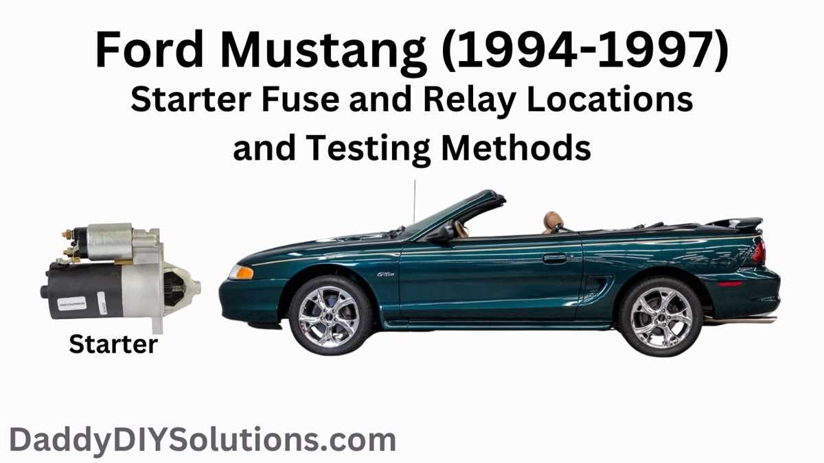 1995 mustang cobra gt underhood fuse box diagram