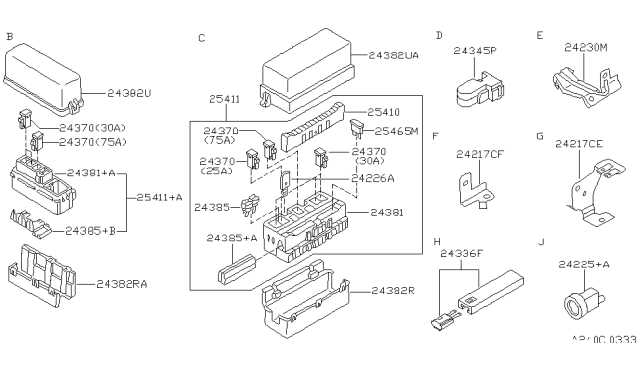 1995 nissan sentra interior fuse diagram