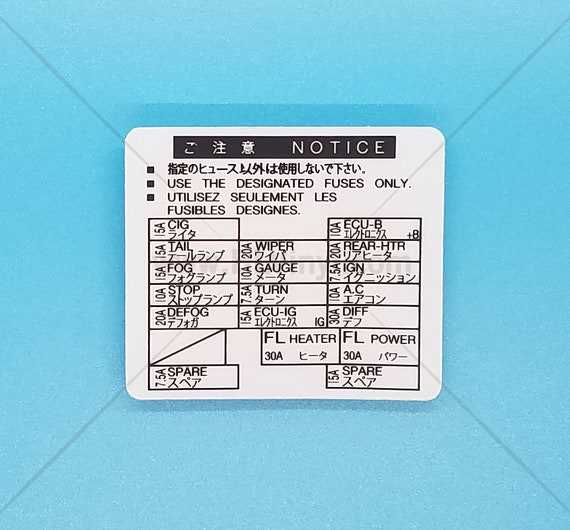 1995 toyota t 100 fuse box diagram