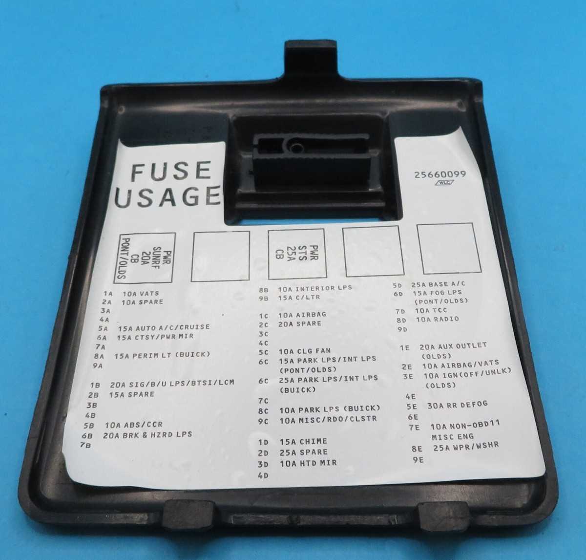 1995 olds 88 fuse box diagram