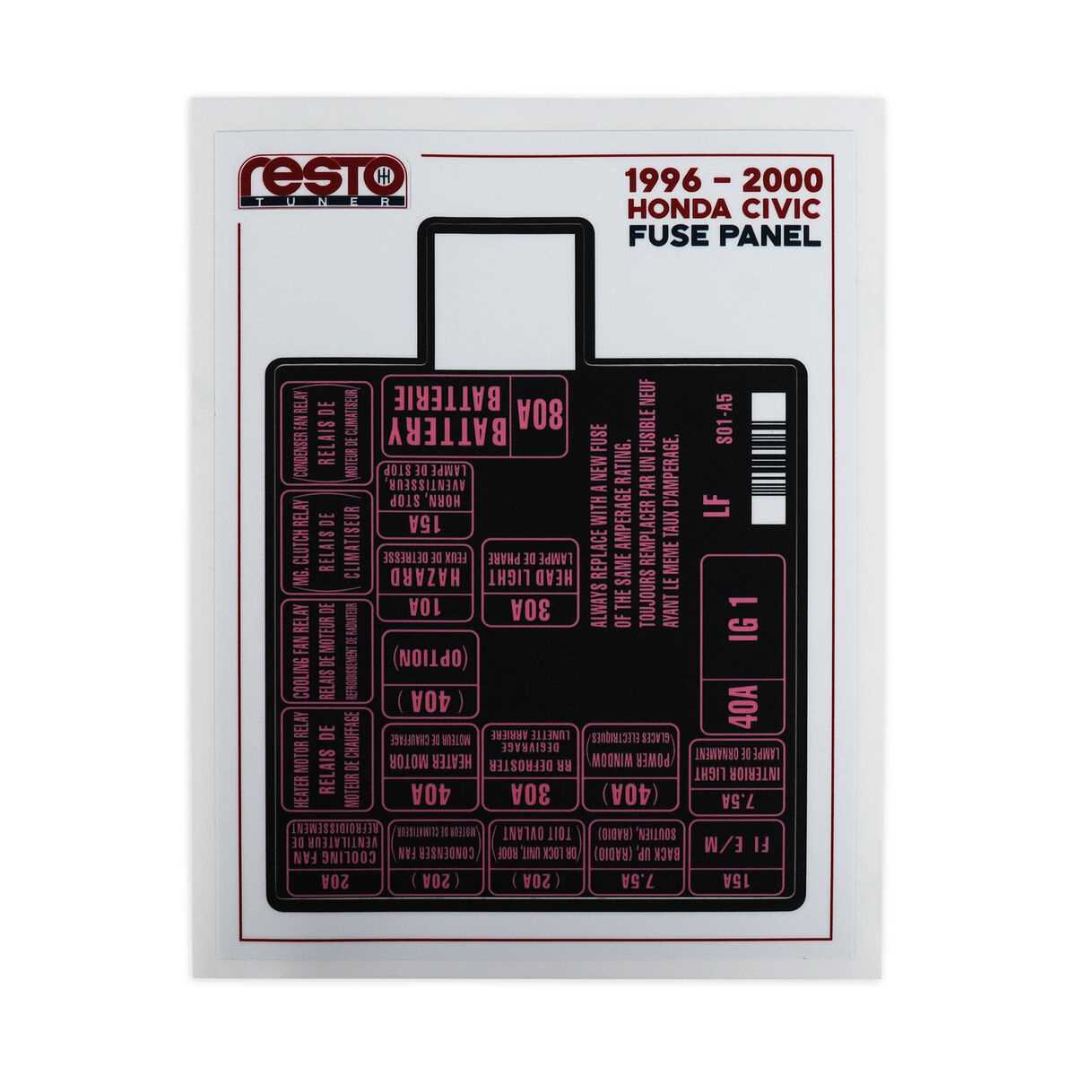1996 honda civic lx fuse box diagram