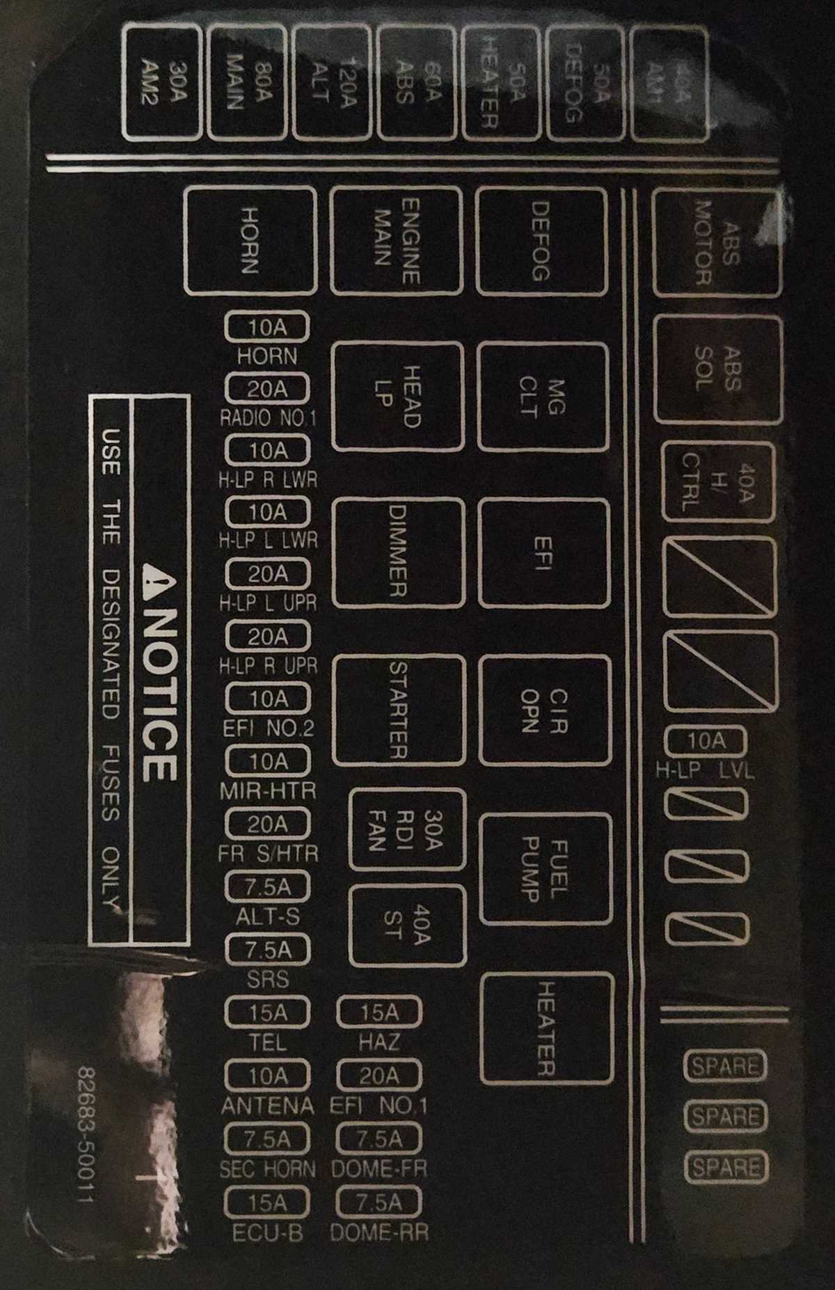 1996 lexus ls400 fuse box diagram