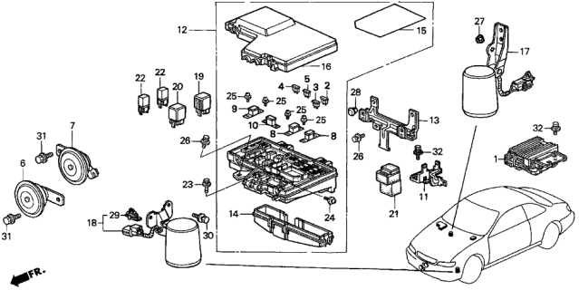 1997 acura cl fuse box diagram