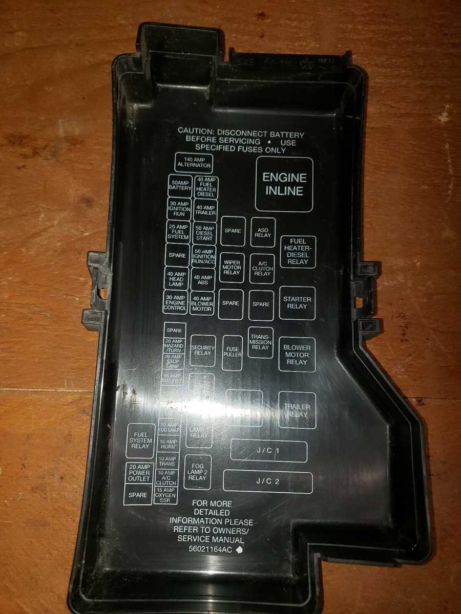 1999 dodge ram 2500 fuse diagram